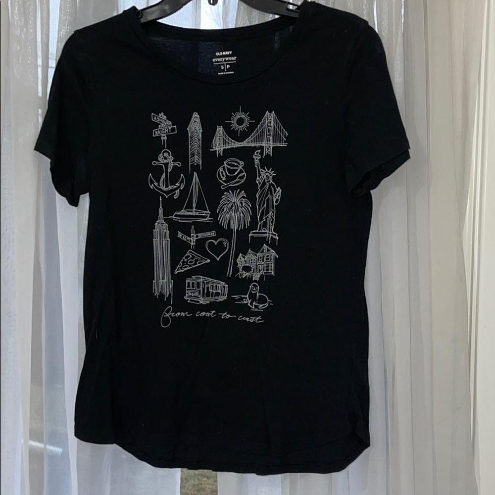 Black Relaxed Fit Graphic Tee